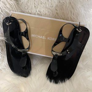 MICHAEL KORS MK PLATE JELLY PVC  Black and silver